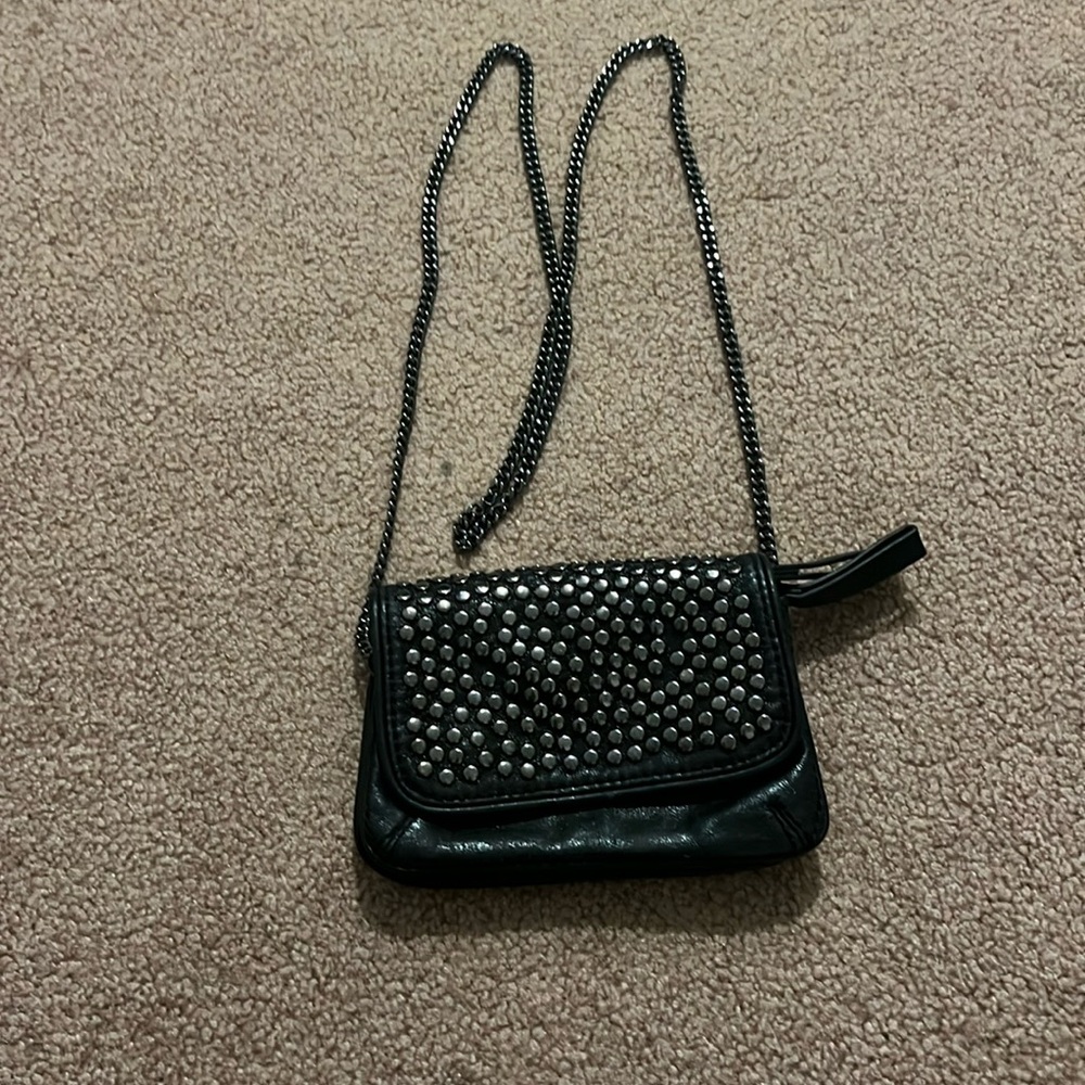 Micro, mini black studded bag from the gap